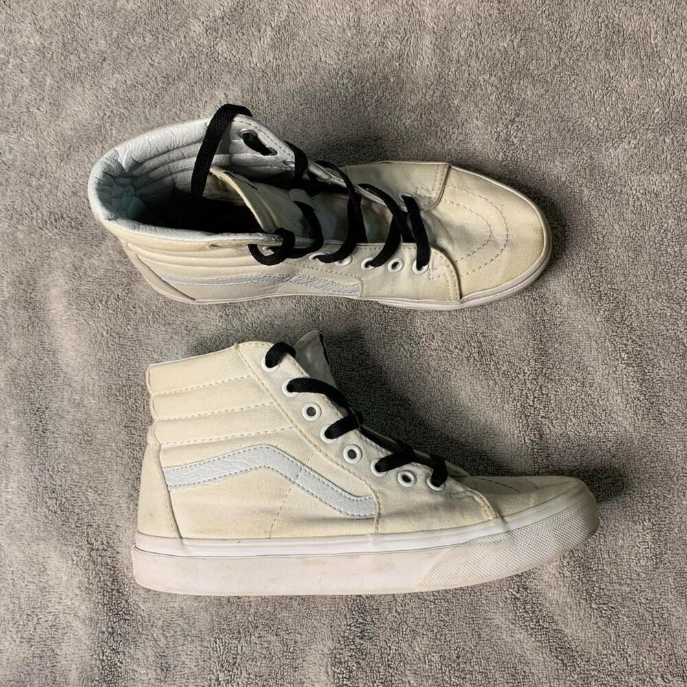 Creme High Top Vans Women Size 7.5